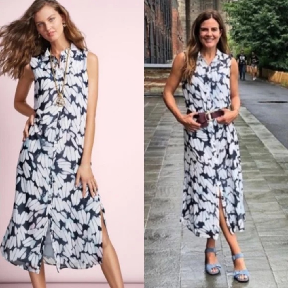 Cabi Cloudy Sky Shirt Dress, XS